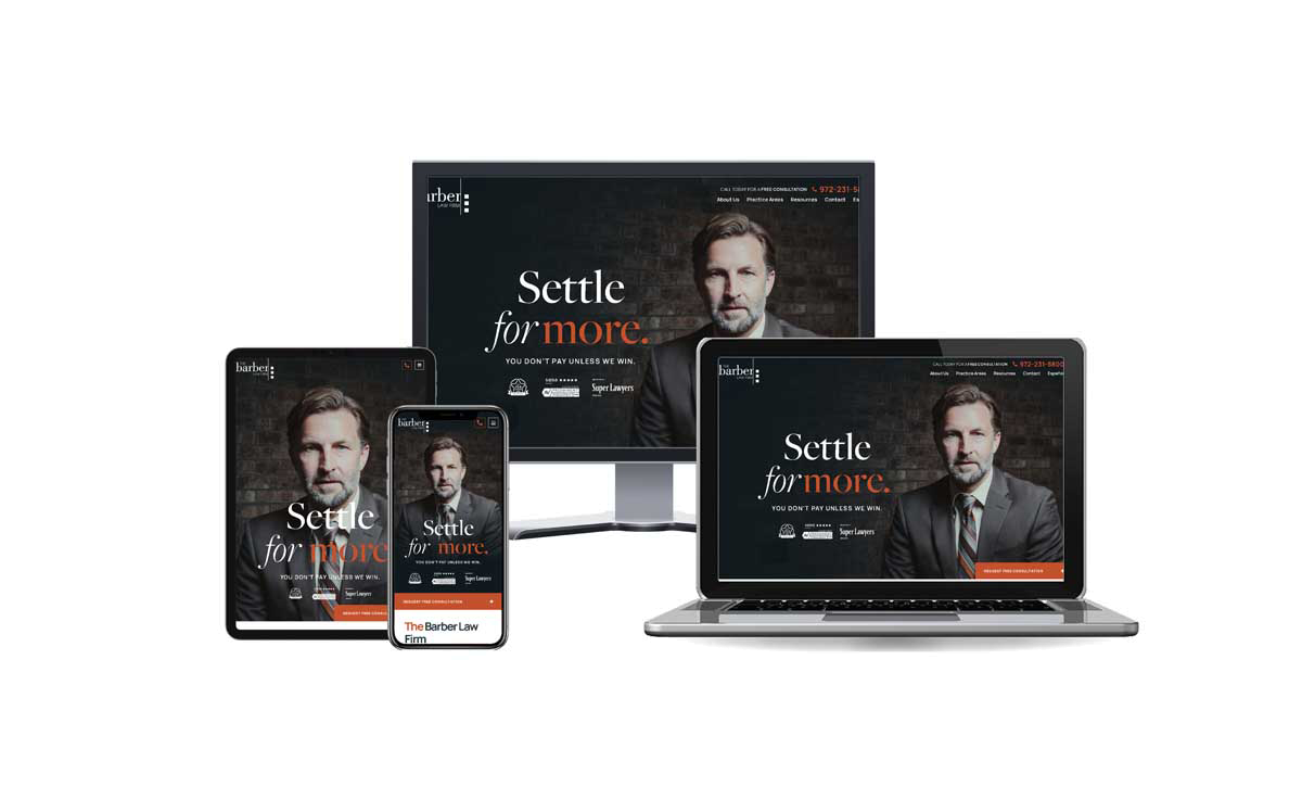 The barbe law firm responsive screenshot
