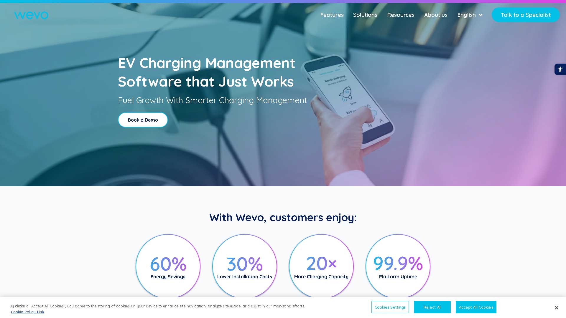Wevo website large screenshot